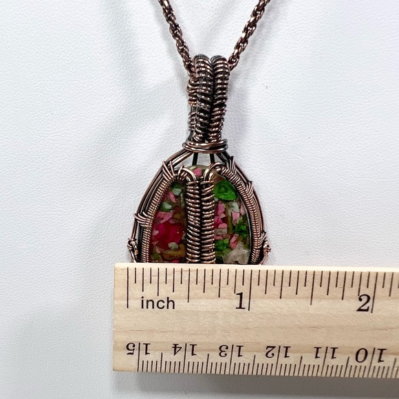 Oyster Turquoise Copper Gemstone Pendant - Picture 4 of 5